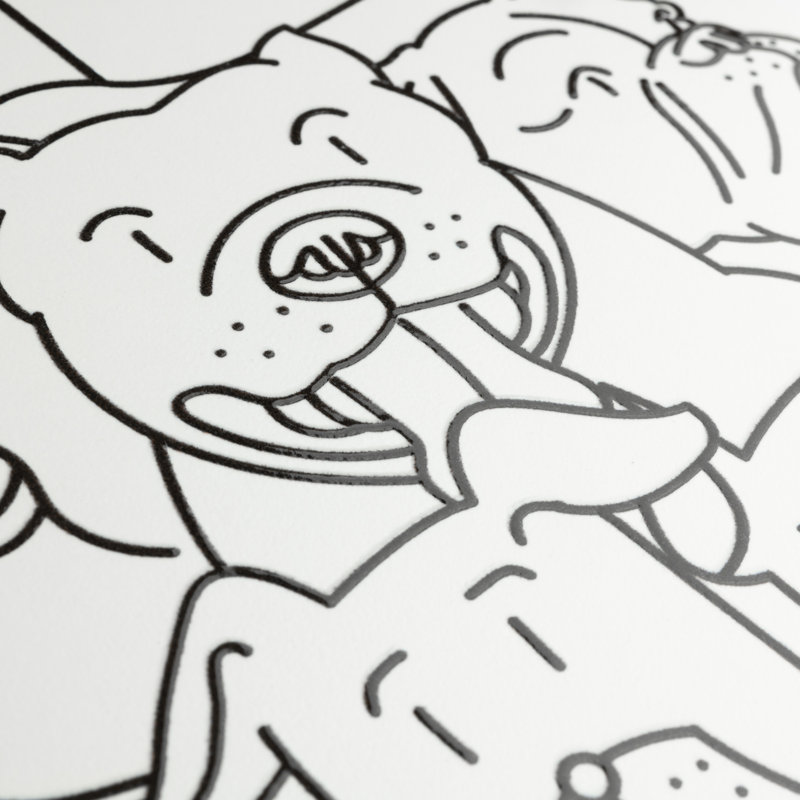 Merola Tile Oh My Dog 10" x 10" Porcelain Patterned Wall & Floor Tile